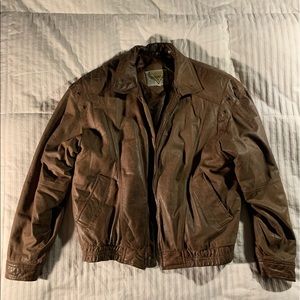 Phase 2 leather brown jacket
